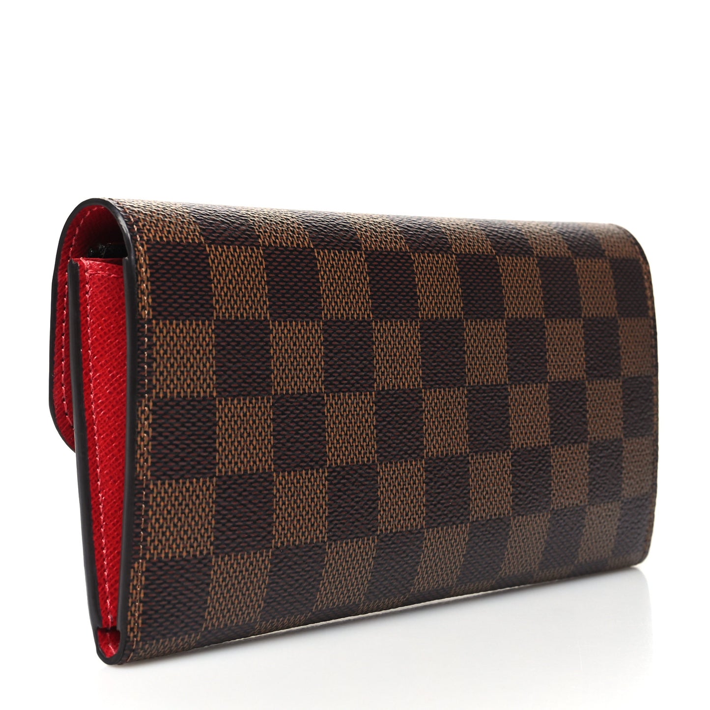 Damier Ebene Emilie Wallet Red