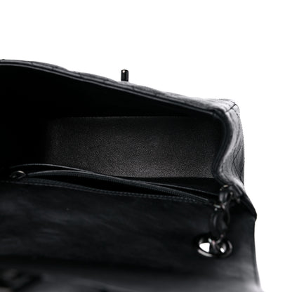 Chanel Crumpled Calfskin Quilted Mini Square Flap So Black 5 of 11