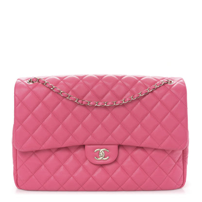 Chanel Caviar Quilted XXL Travel Flap Bag Dark Pink 1 of 10
