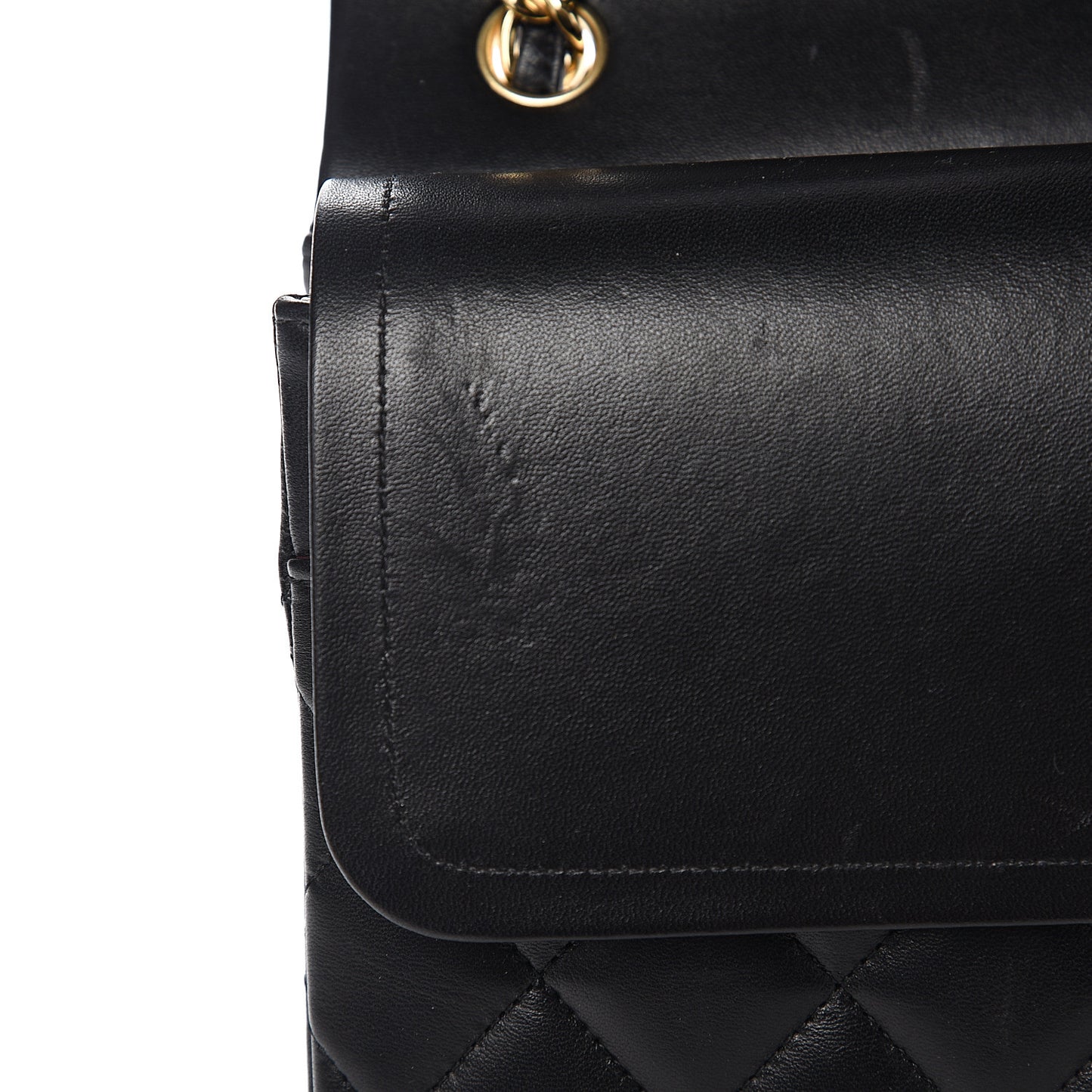 Lambskin Quilted Jumbo Double Flap Black