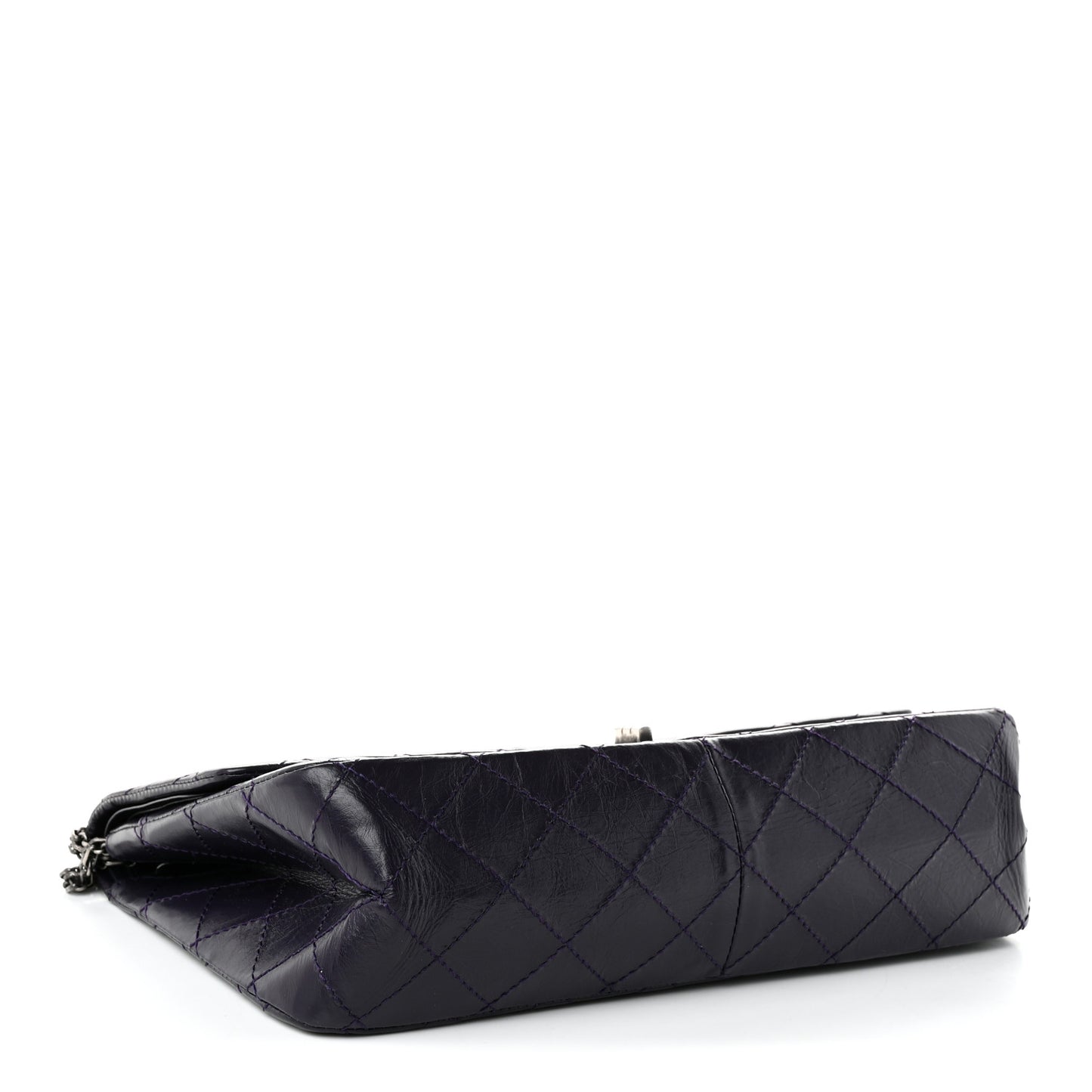Aged Calfskin Quilted 2.55 Reissue 225 Flap Purple