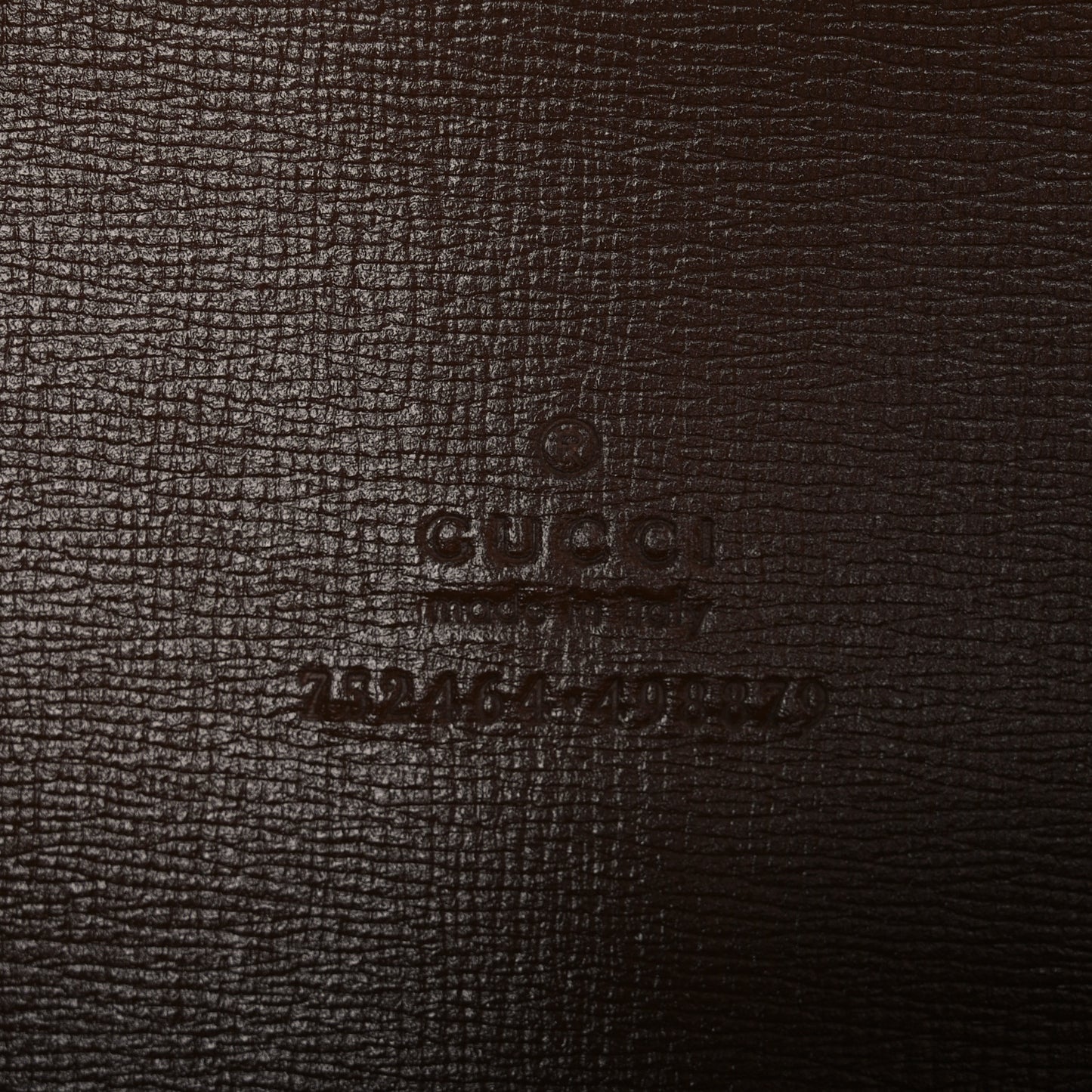 GG Supreme Monogram Calfskin Watch Travel Case Beige Ebony Brown Sugar