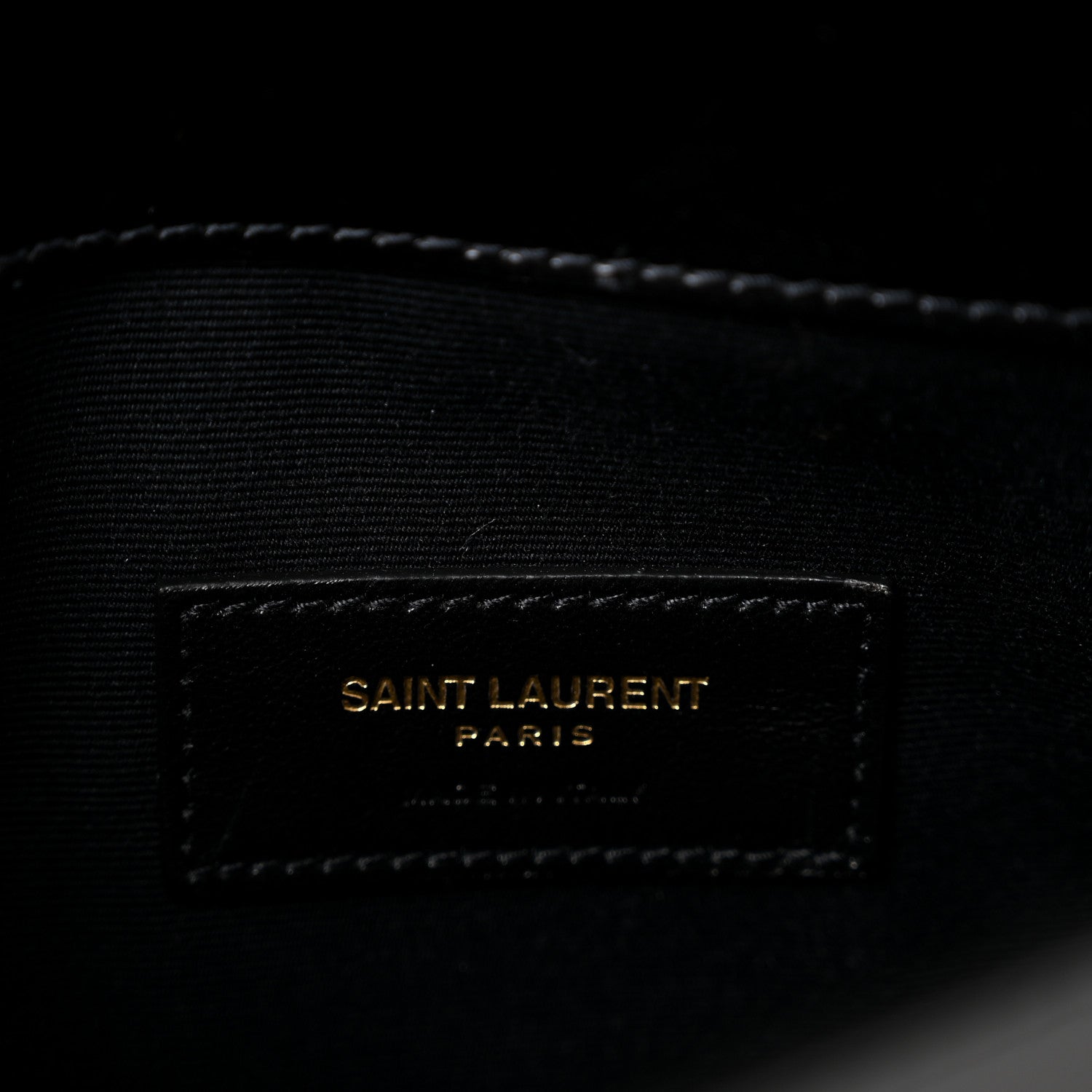 Saint Laurent Smooth Shiny Calfskin Monogram Uptown Pouch Black 6 of 11