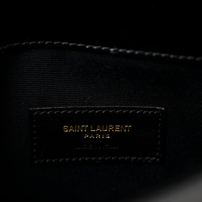 Saint Laurent Smooth Shiny Calfskin Monogram Uptown Pouch Black 6 of 11