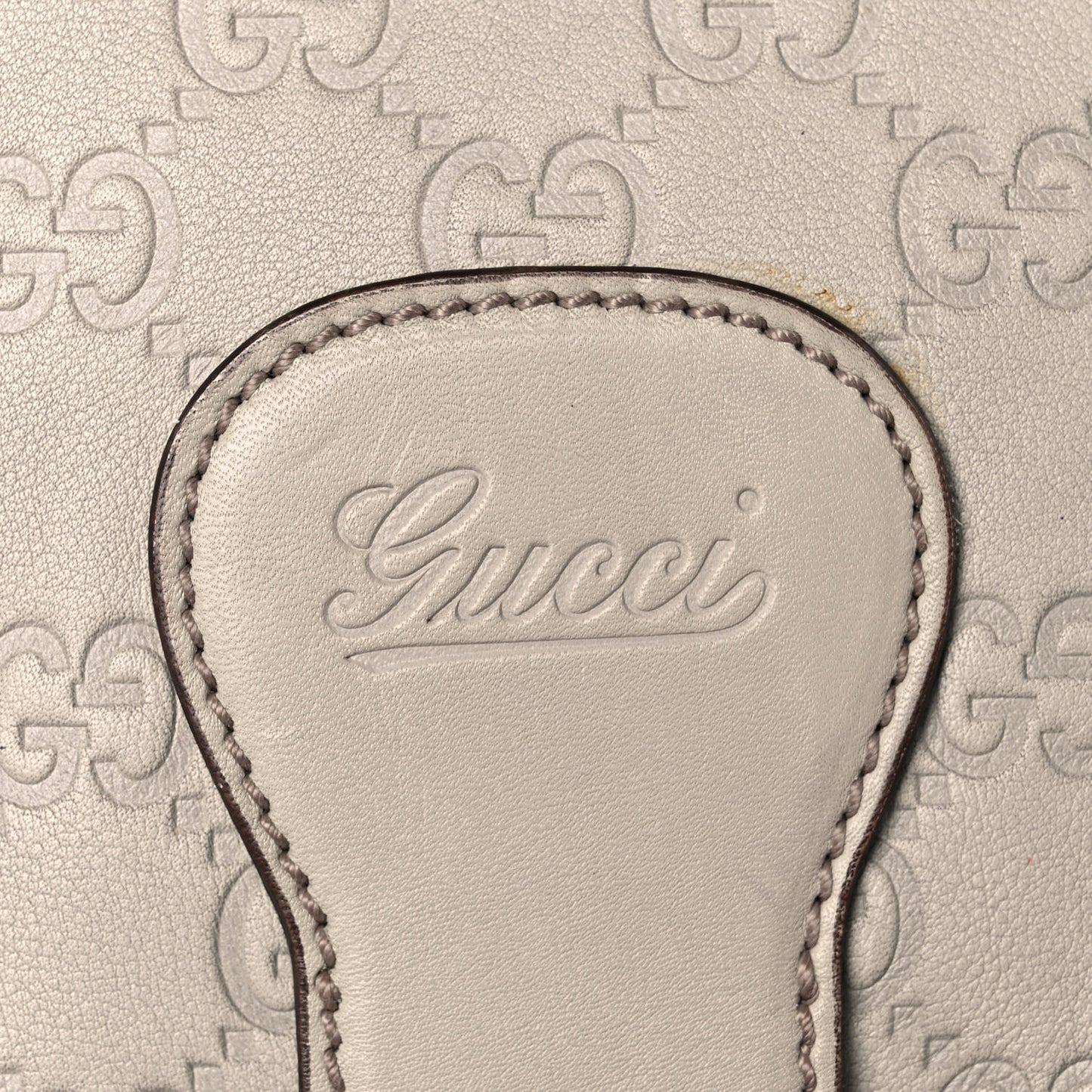 Guccissima Flap Messenger Bag Ivory