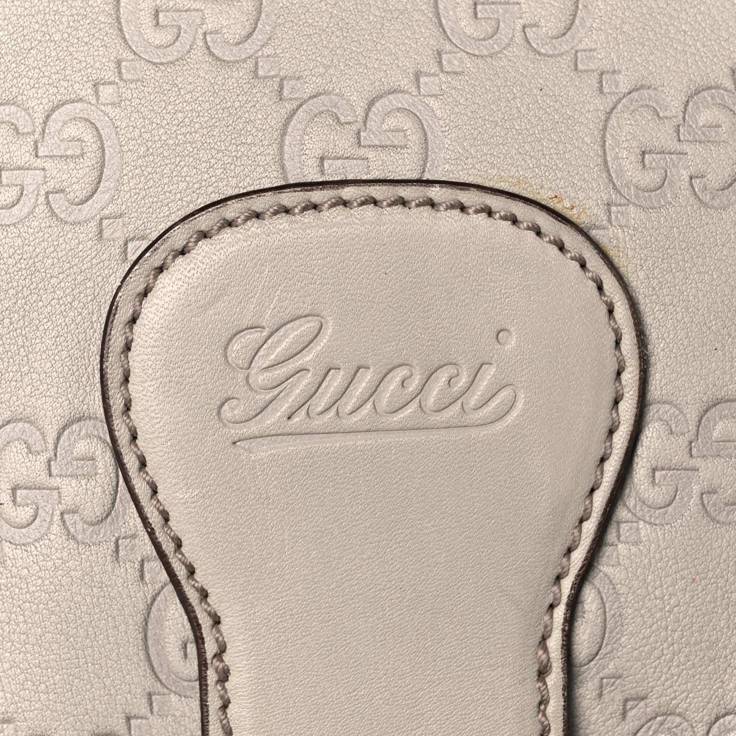 Gucci Guccissima Flap Messenger Bag Ivory 12 of 23