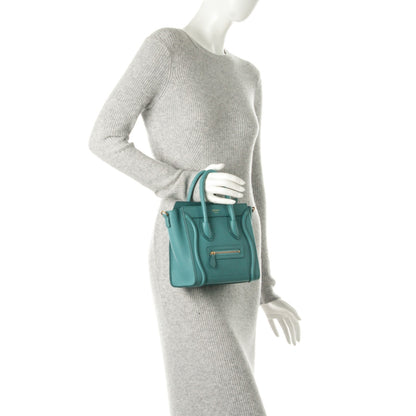 Celine Goatskin Nano Luggage Antarctic 3 of 9