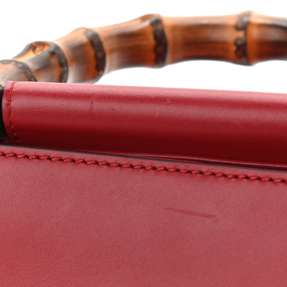 Gucci Nappa Bamboo Web Mini Nymphaea Top Handle Bag Hibiscus Red 13 of 15