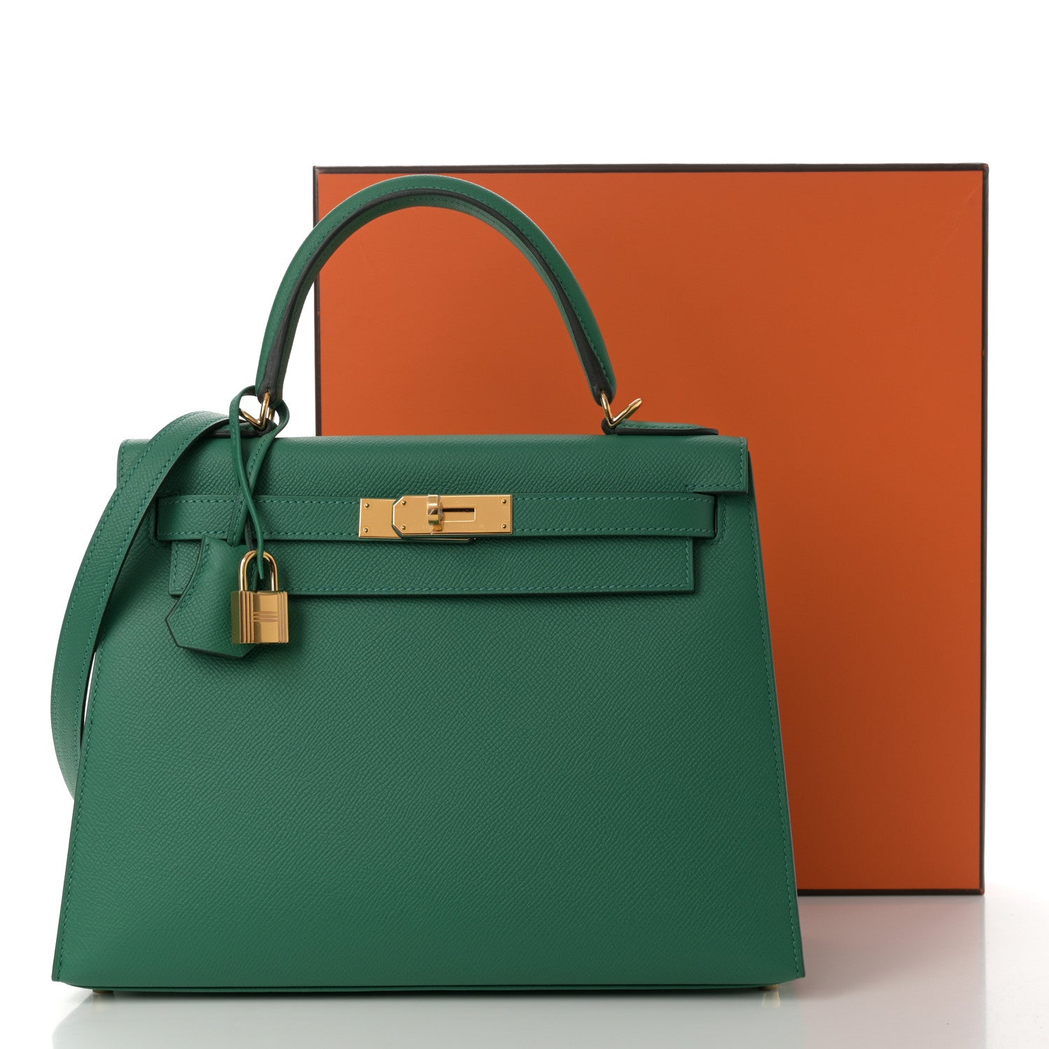 Hermes Epsom Kelly Sellier 28 Vert Vertigo 12 of 12