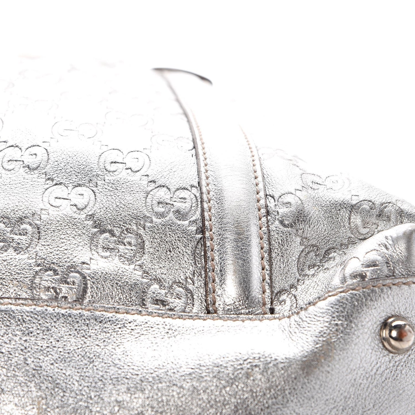 Guccissima Medium Britt Tote Silver