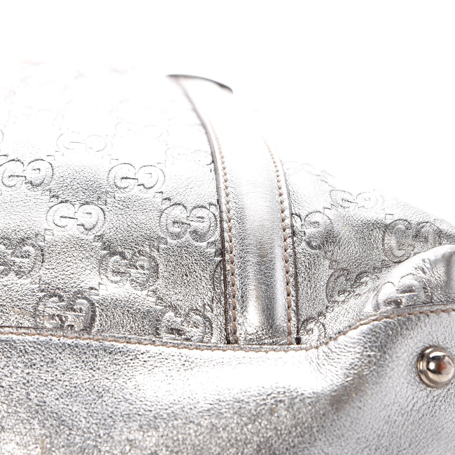 Gucci Guccissima Medium Britt Tote Silver 17 of 17