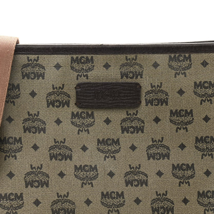 MCM Coated Canvas Messenger Bag Beige 9 of 16