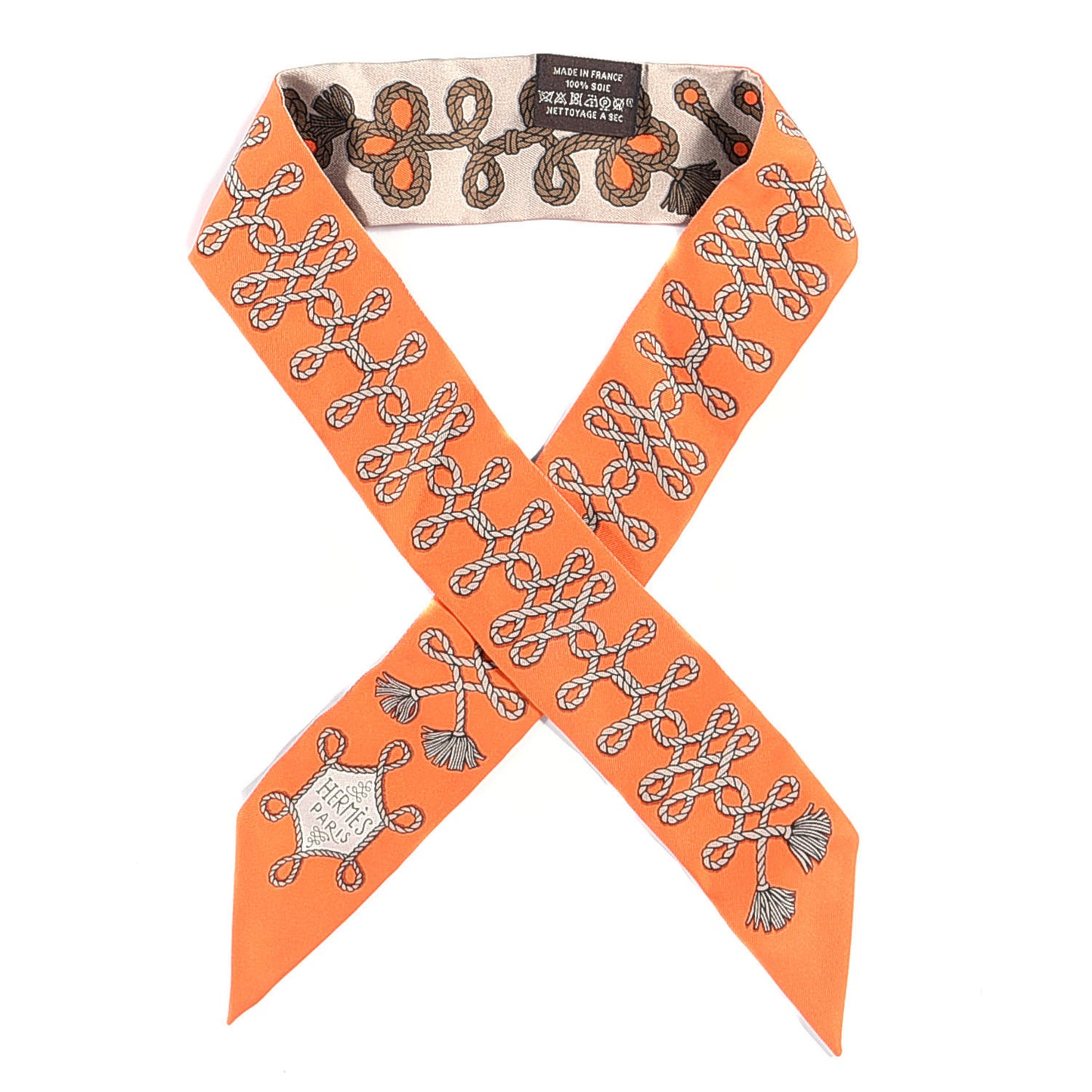 Silk Galons Et Brandebourg Twilly Orange Mastic Bronze