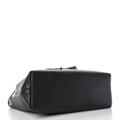 Gucci Pebbled Calfskin Medium Soho Chain Shoulder Bag Black 4 of 7