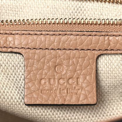 Gucci Pebbled Calfskin Medium Soho Flap Crossbody Camelia 6 of 9