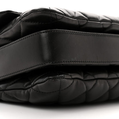 Chanel Lambskin Quilted Maxi Chanel 3 Flap Black 9 of 11