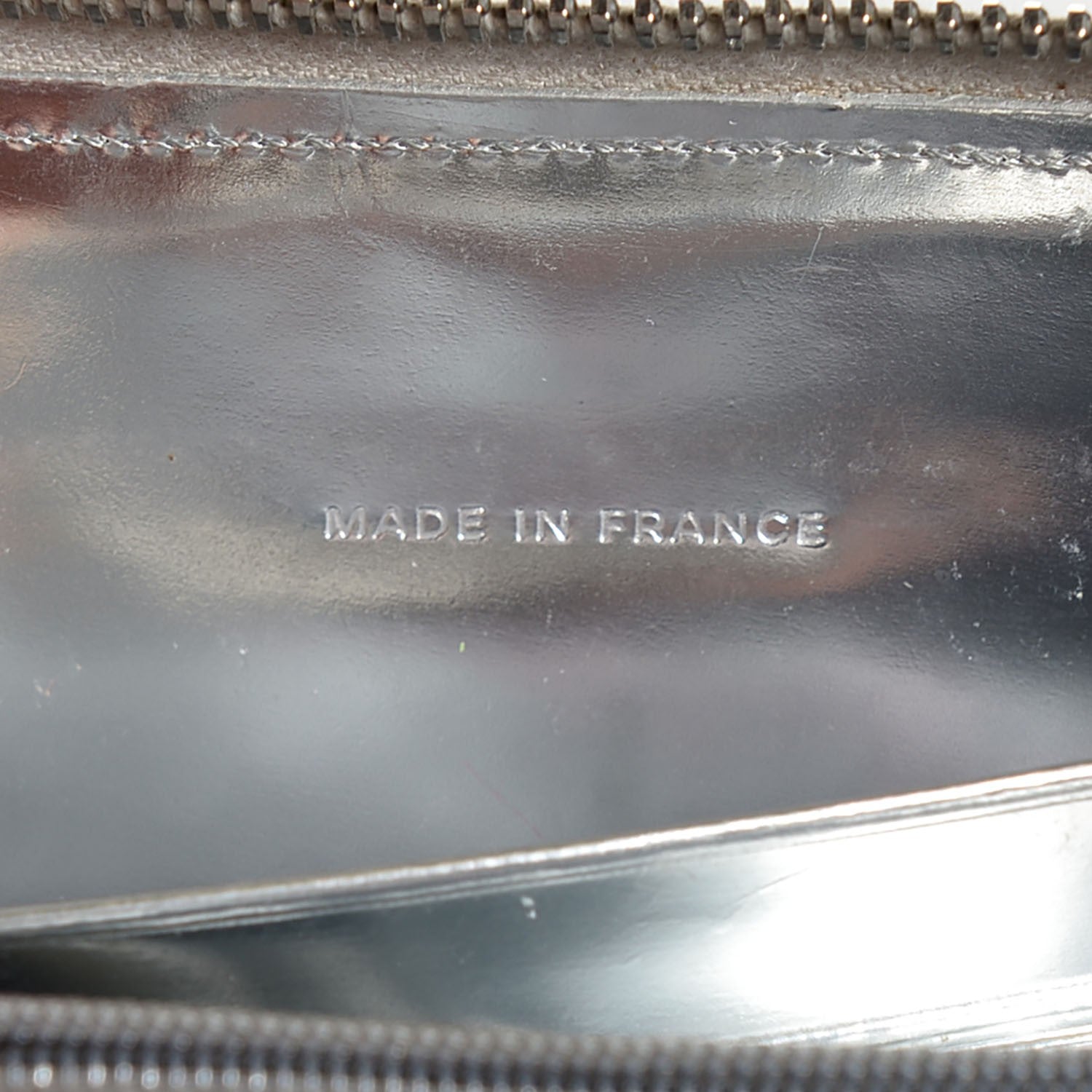 Chanel Patent Embossed CC Zip Around Wallet Silver 8 of 10