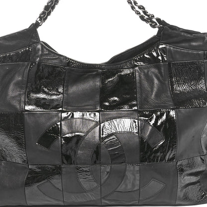 Chanel Patent Patchwork Large Brooklyn Tote Black 8 of 10