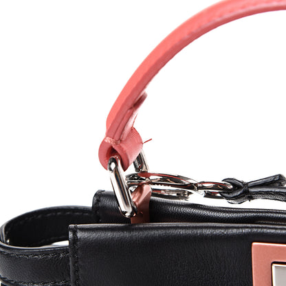 Fendi Nappa Colorblock Mini Peekaboo Iconic Satchel Black White Ecstasy 12 of 12