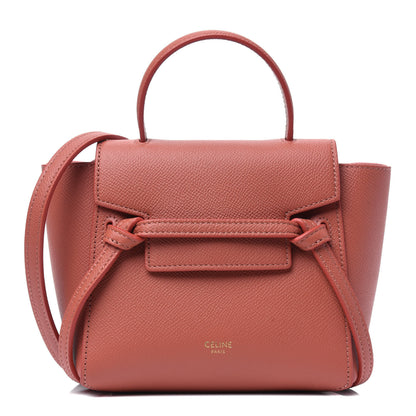 Celine Grained Calfskin Pico Belt Bag Lychee 1 of 13