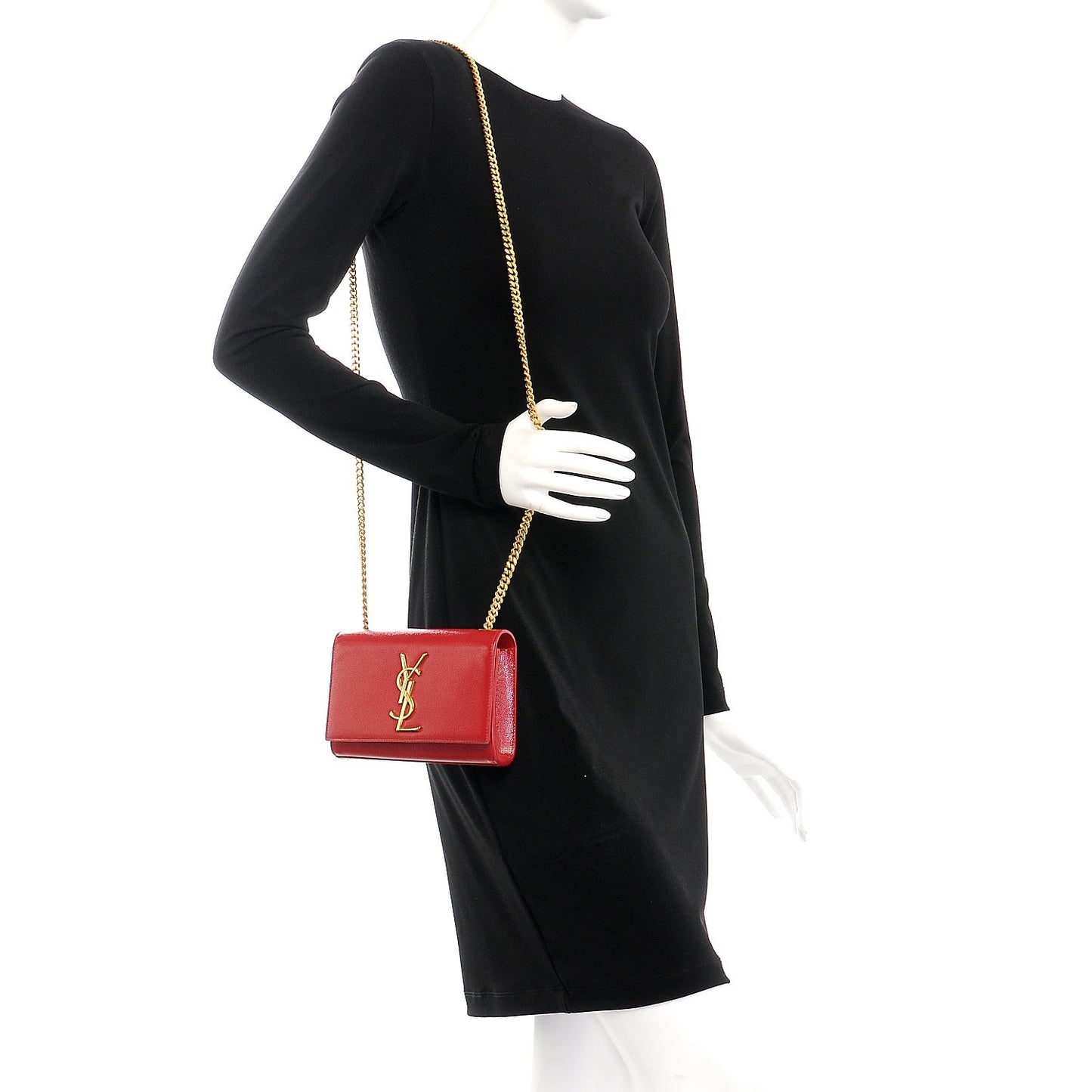 Grain De Poudre Small Monogram Kate Satchel Red