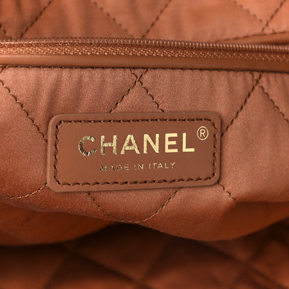Chanel Shiny Calfskin Quilted Small Chanel 22 Camel 9 of 13