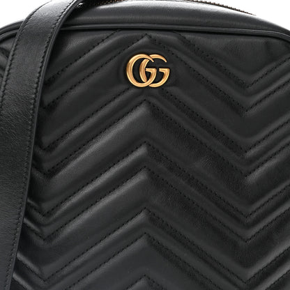 Gucci Calfskin Matelasse GG Marmont Travel Bag Black 7 of 9