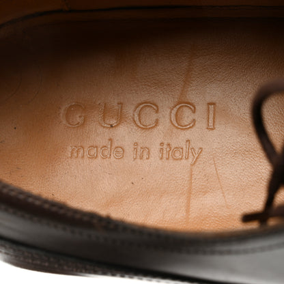 Gucci Calfskin Mens Captoe Oxford Loafers 8 Brown 7 of 8