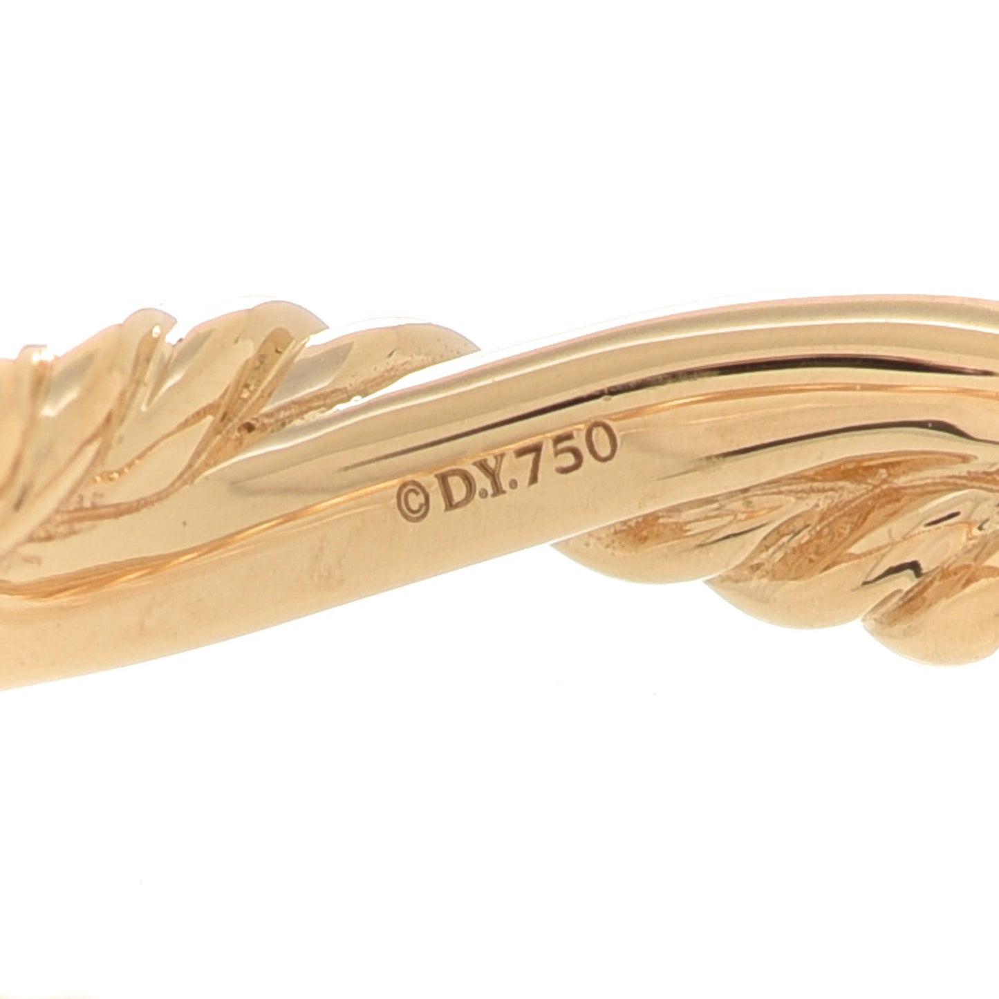 18K Yellow Gold Diamond Petite Infinity Twisted Ring 50 5.5