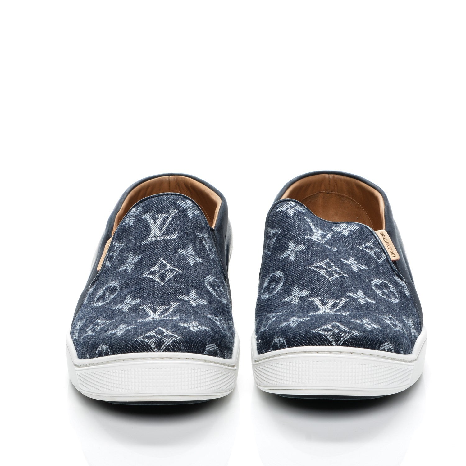 Louis Vuitton Denim Monogram Tempo Sneakers 41 Blue 2 of 9