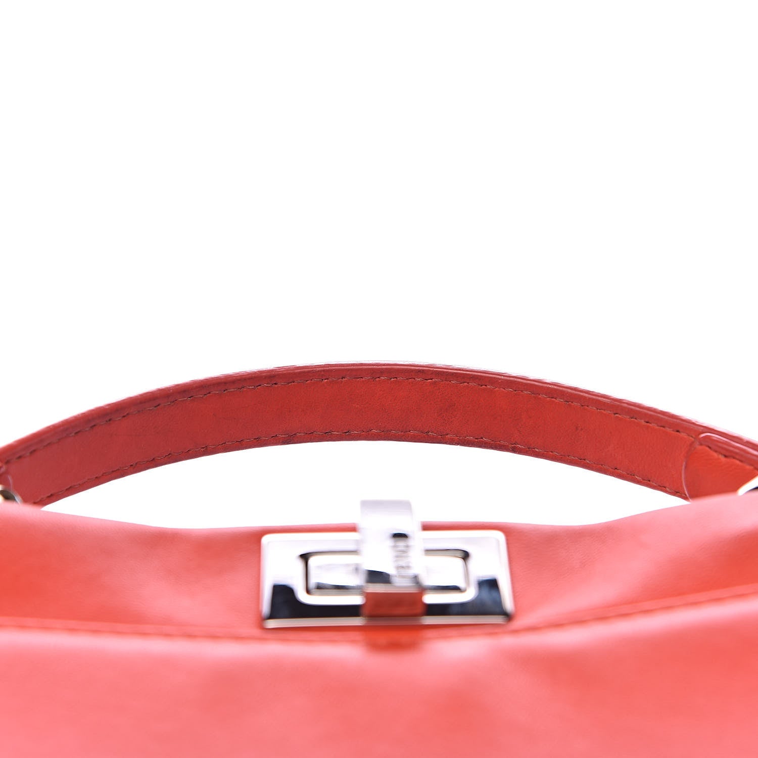 Fendi Nappa Mini Peekaboo Iconic Satchel Papavero 15 of 16