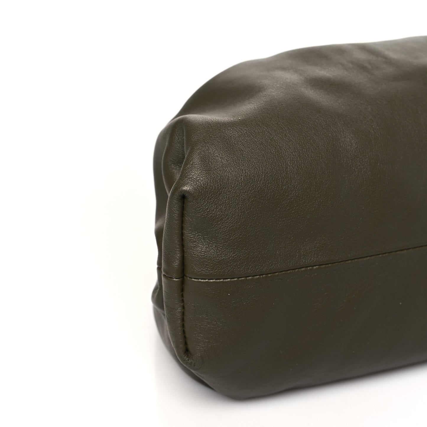 Smooth Butter Calf The Pouch Oversized Clutch Kaki Fondent