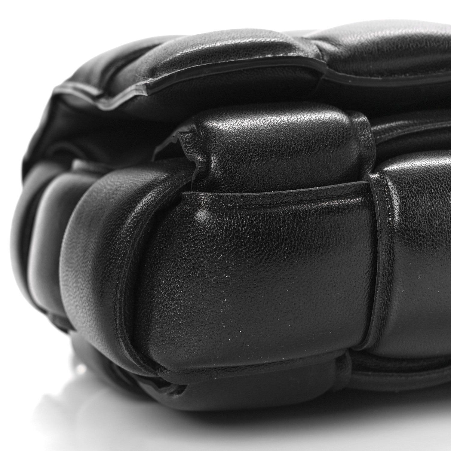 Bottega Veneta Lambskin Maxi Intreccio Padded Chain Cassette Crossbody Bag Black 7 of 8