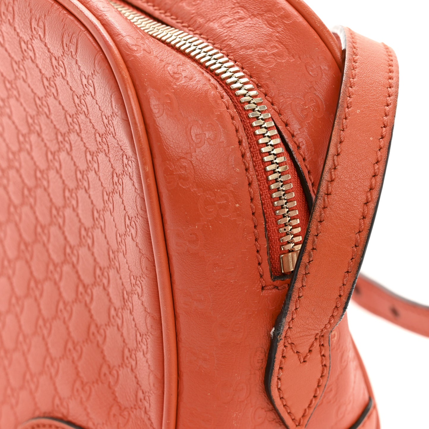 Soft Microguccissima Mini Bree Messenger Bag Sun Orange