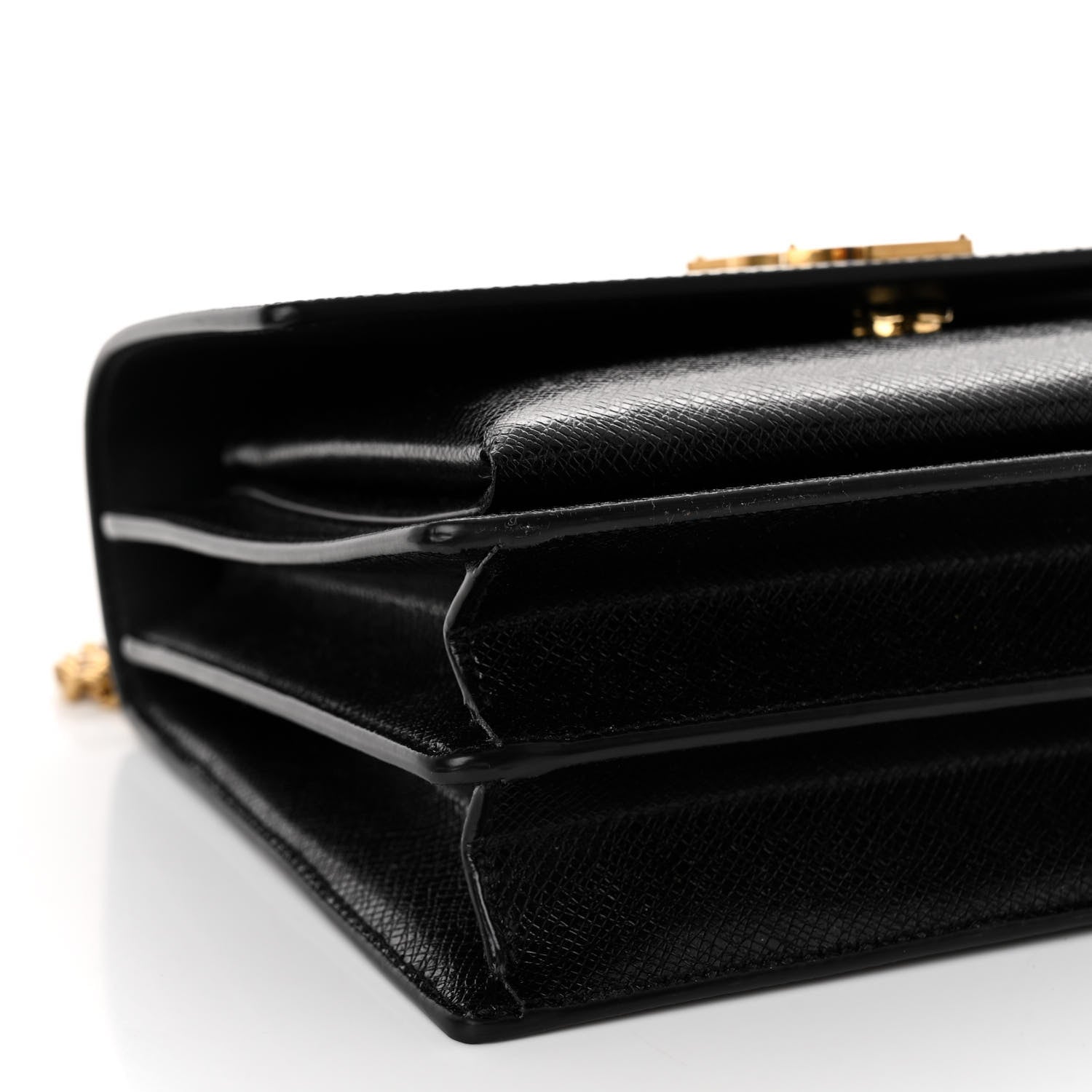 Saint Laurent Coated Bark Calfskin Medium Monogram Sunset Black 8 of 9