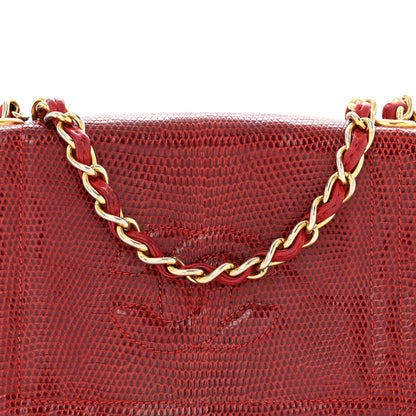 Chanel Lizard CC Mini Flap Bag Red 9 of 16
