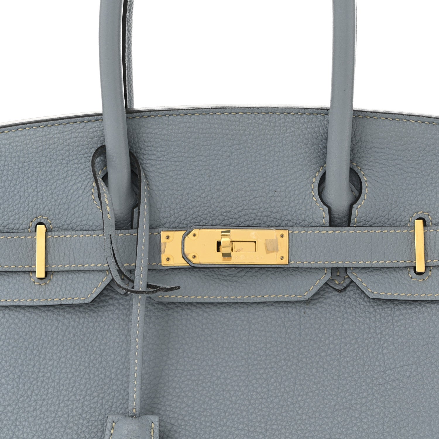 Hermes Togo Birkin 30 Bleu Lin 8 of 10