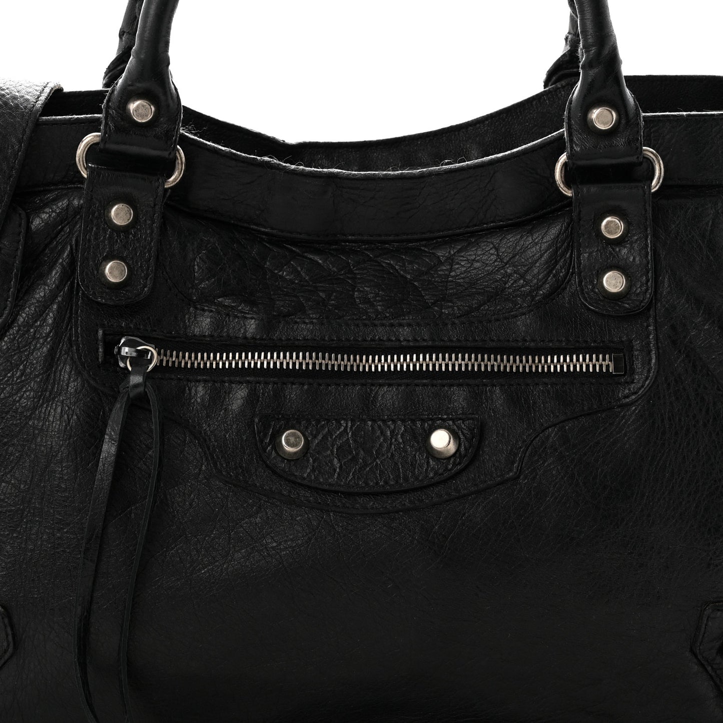 Agneau Classic Silver Hardware City Black
