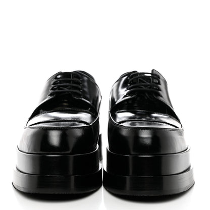 Hermes Glossed Calfskin Galilee Loafers 38.5 Black 2 of 8