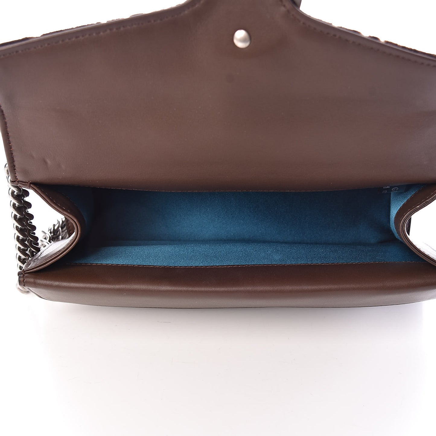 Velvet Moon Calfskin Crystal GG Monogram Small Dionysus Shoulder Bag Brown Vintage Cocoa Black Diamond