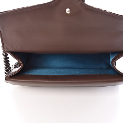 Gucci Velvet Moon Calfskin Crystal GG Monogram Small Dionysus Shoulder Bag Brown Vintage Cocoa Black Diamond 5 of 10