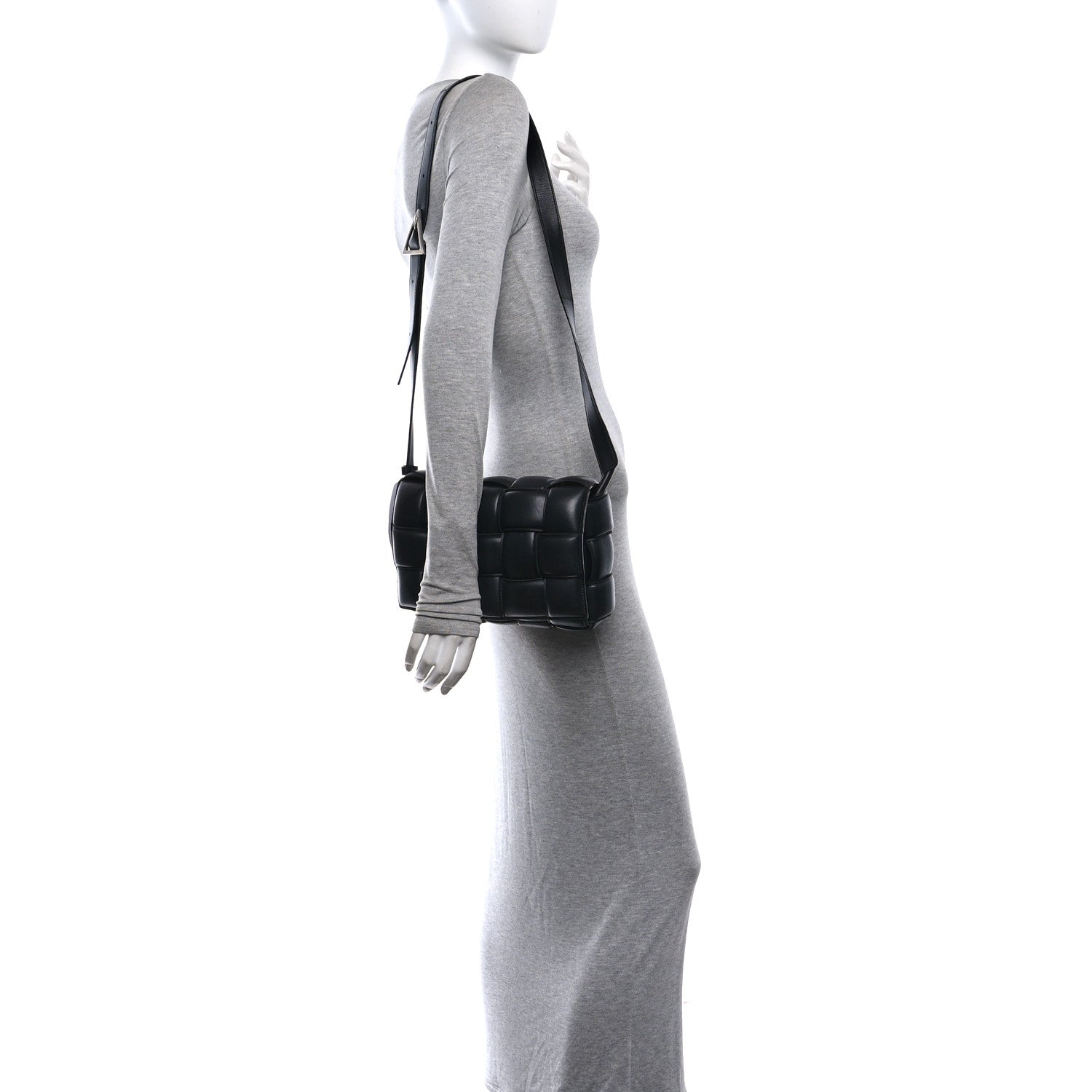 Bottega Veneta Nappa Maxi Intreccio Padded Cassette Crossbody Bag Black 2 of 10