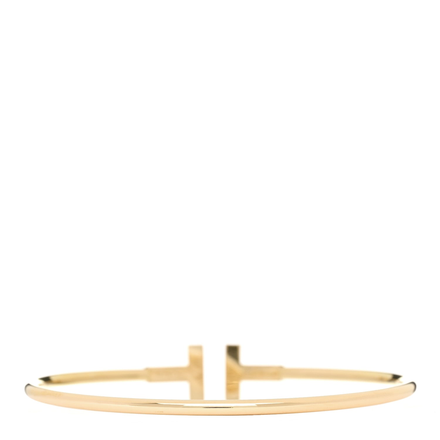 Tiffany 18K Yellow Gold Black Onyx T Wire Bracelet 2 of 4