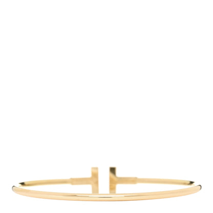 Tiffany 18K Yellow Gold Black Onyx T Wire Bracelet 2 of 4