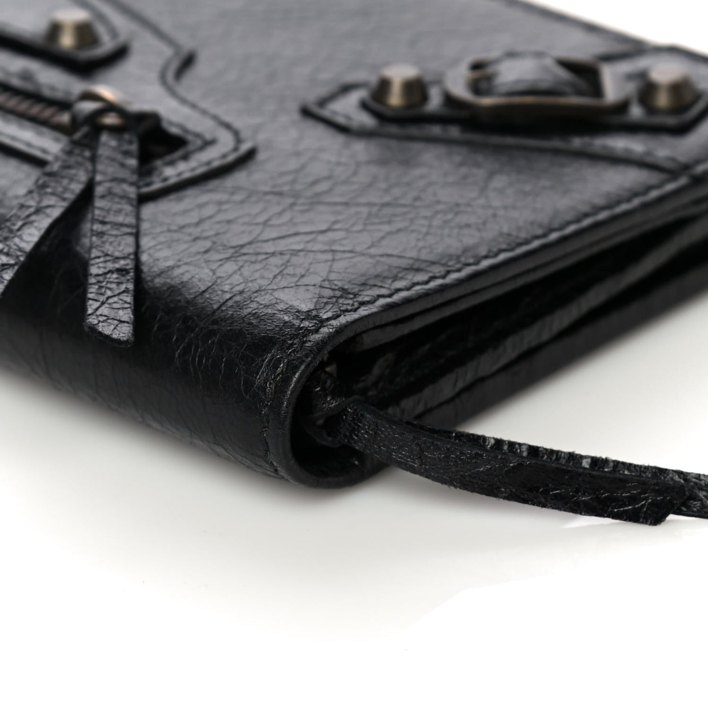 Agneau Classic Hardware Money Wallet Black