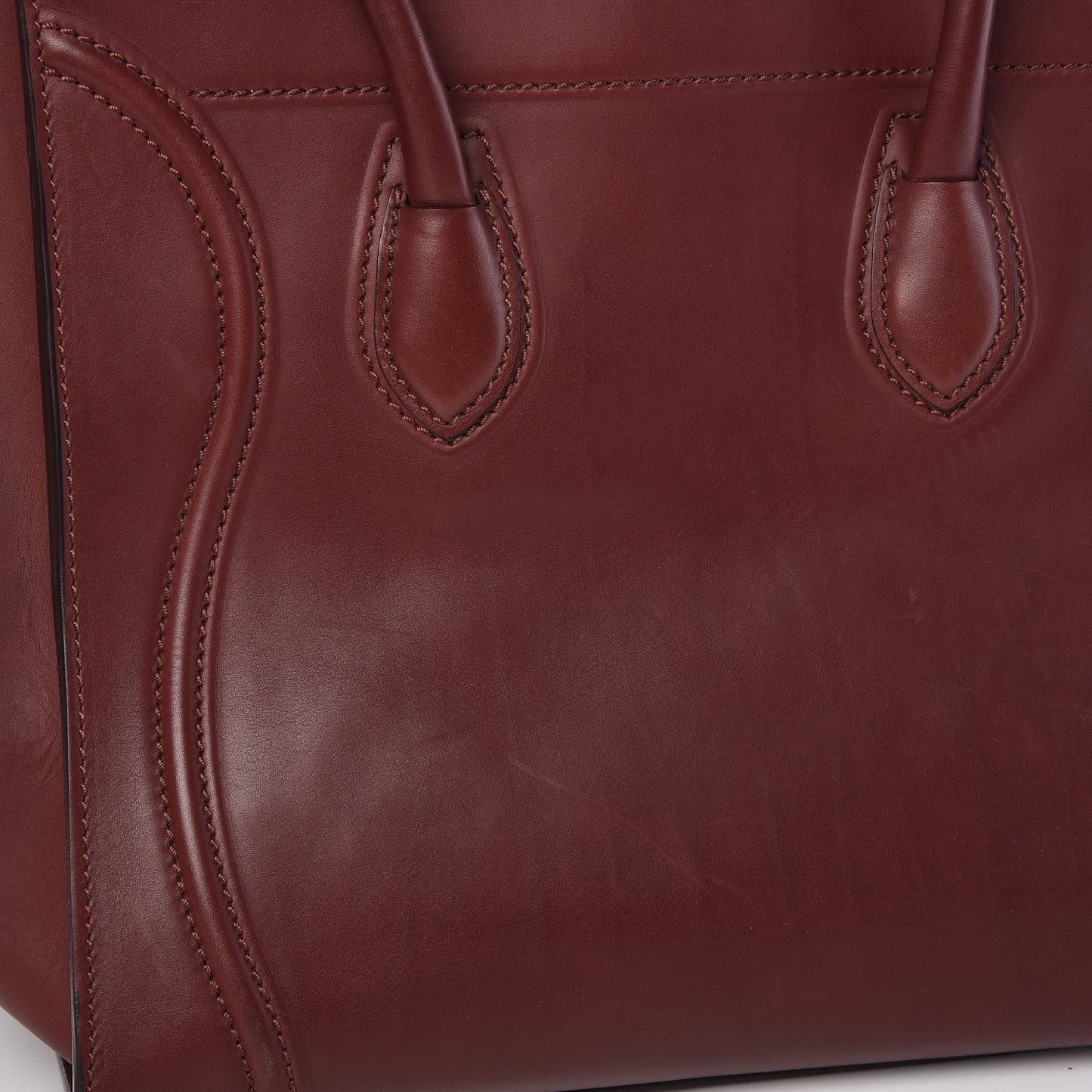 Natural Calfskin Medium Phantom Luggage Burgundy