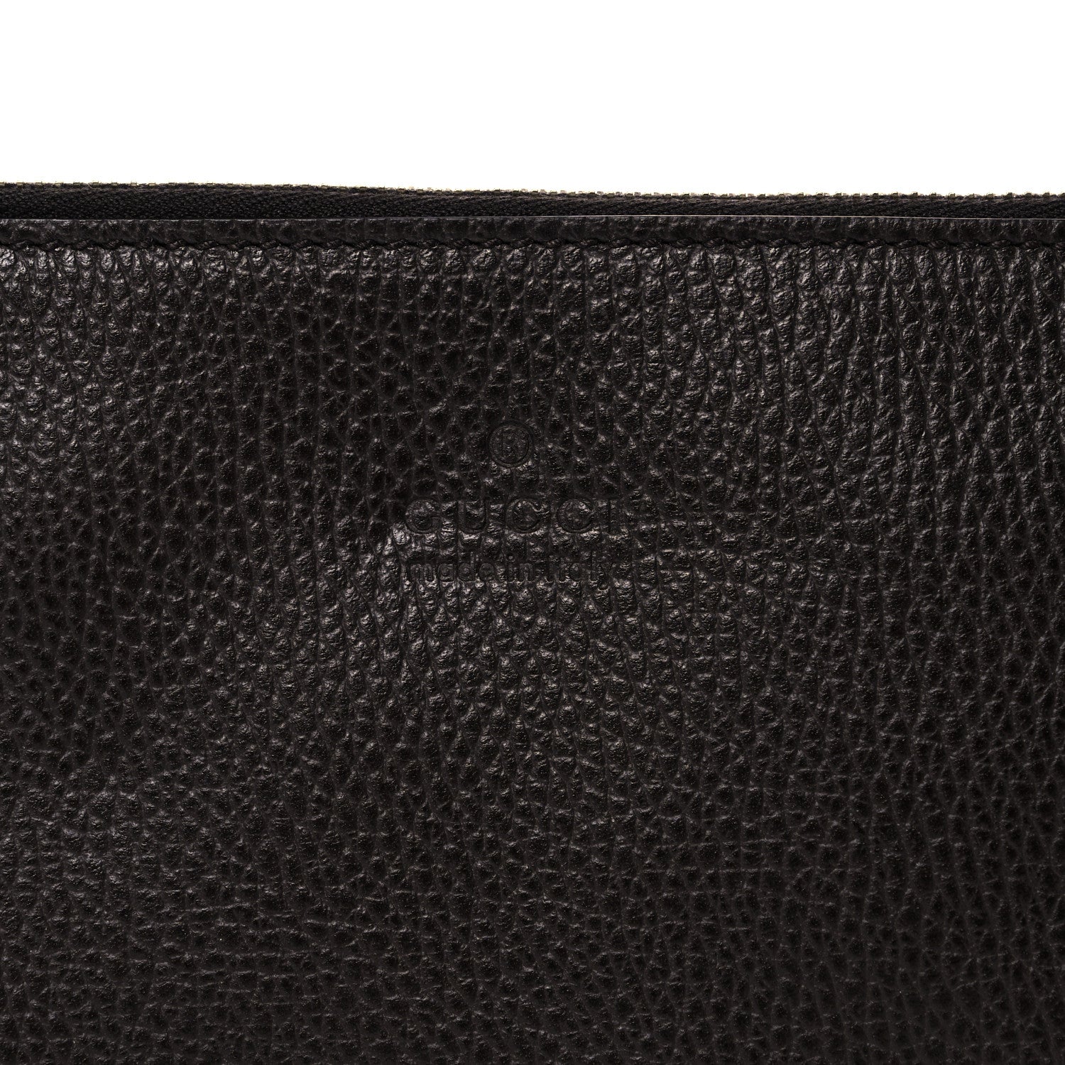 Gucci Pebbled Calfskin Large Bamboo Clutch Dark Brown 8 of 8