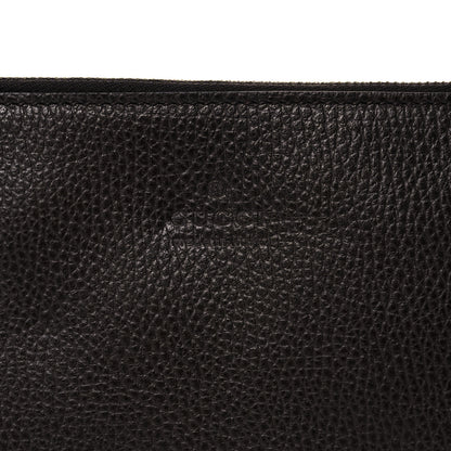 Gucci Pebbled Calfskin Large Bamboo Clutch Dark Brown 8 of 8
