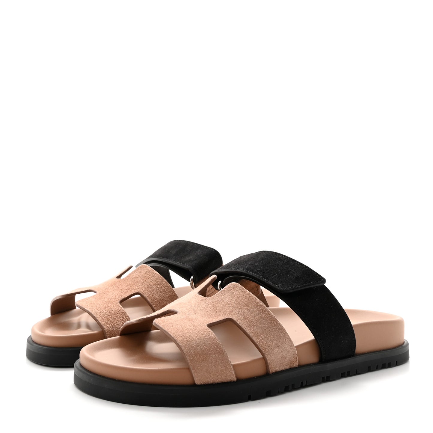 Suede Goatskin Womens Chypre Sandals 36 Rose Perle Black