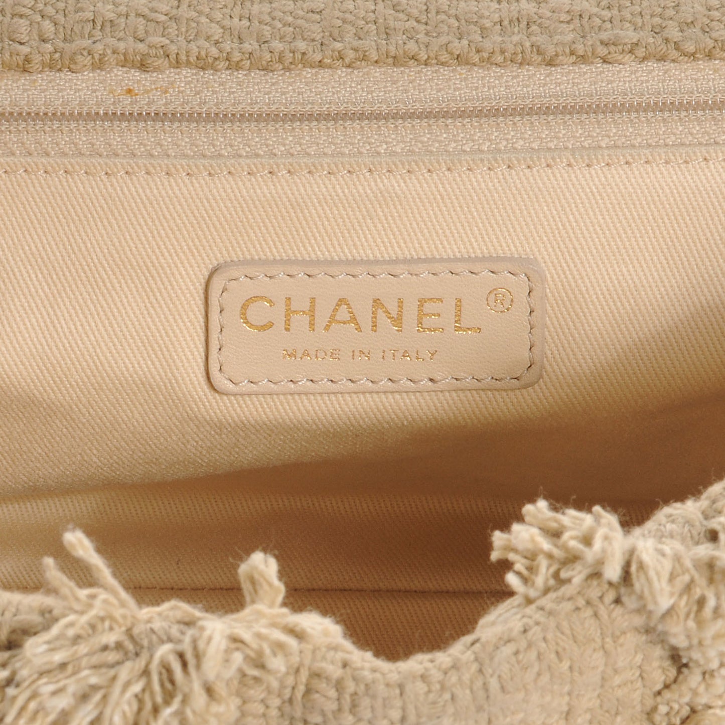 Tweed Nature Flap Dark Beige